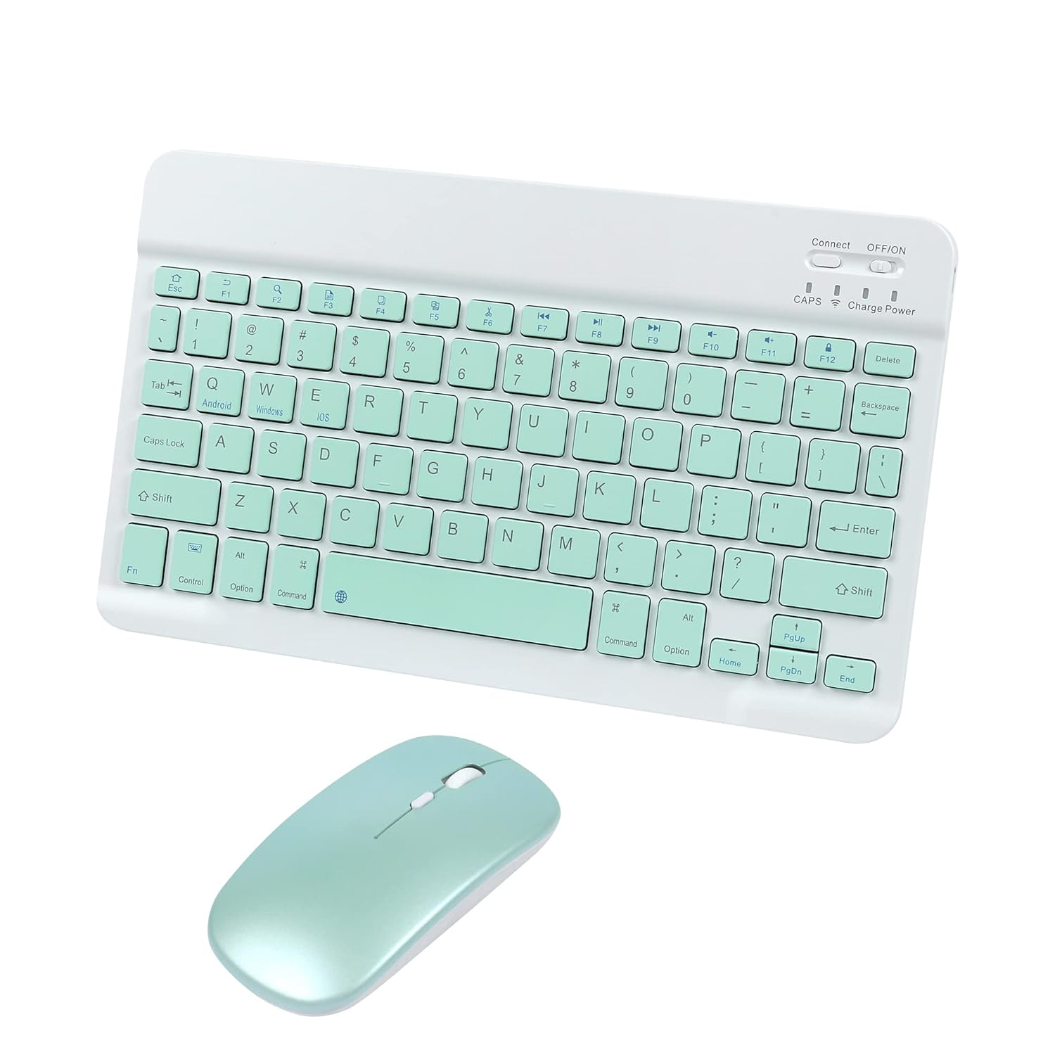 Bluetooth Wireless Keyboard and Mouse Combo – Ultra-Slim, Ergonomic, Rechargeable Keyboard & Mouse Set (with USB) (Random color-Pack of 1 Set)
