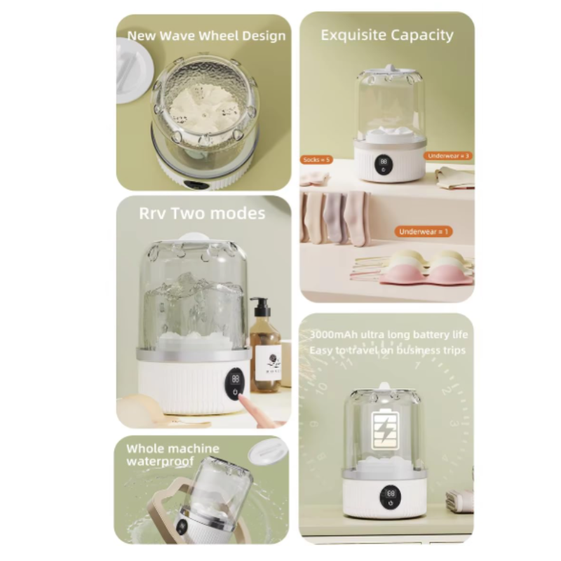 Attractive Mini Washing Machine – Portable Compact Washer for Small Loads & Travel Use