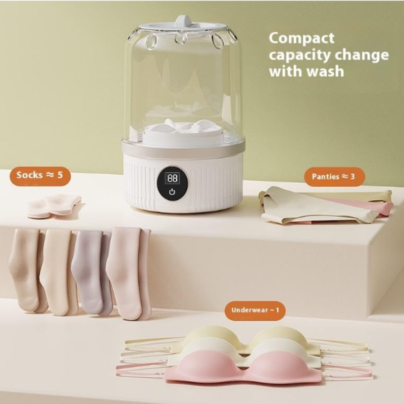 Attractive Mini Washing Machine – Portable Compact Washer for Small Loads & Travel Use