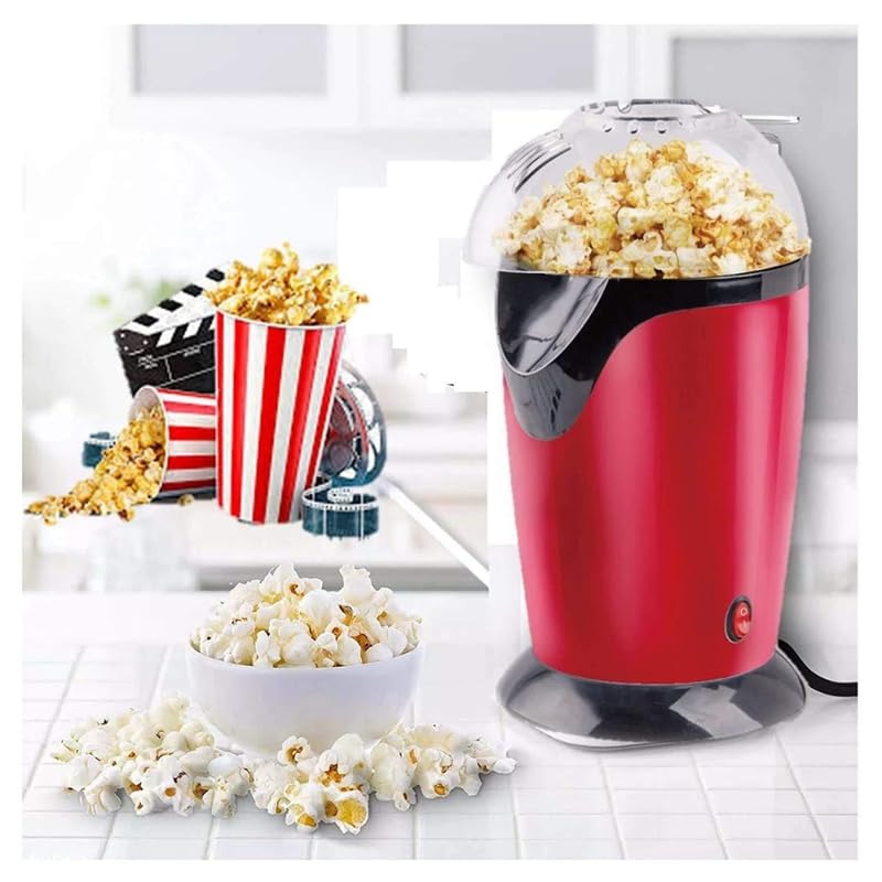 Electric Hot Air Popcorn Maker Machine – Oil-Free, One-Touch Operation, Fast & Healthy Snack Maker for Home Movie Nights